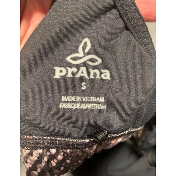 Prana Tank Top Womens Small Gray Contrast Built in Bra Sleeveless‎ Athleisure - Picture 7 of 10